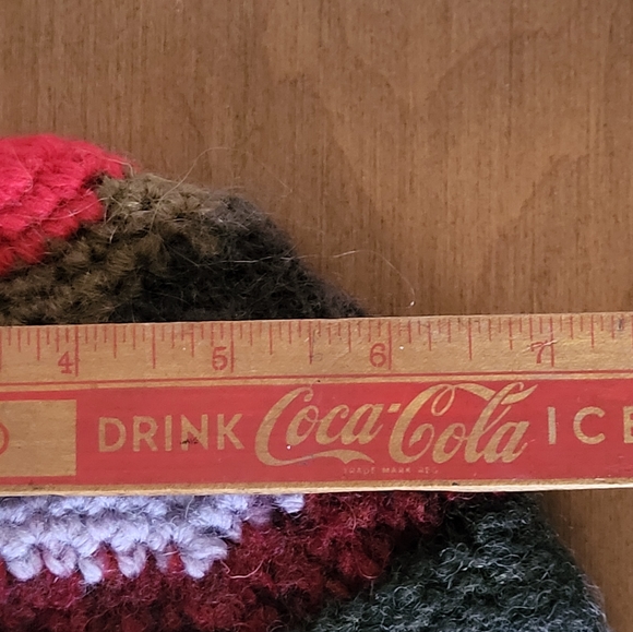 Vintage Hand Knit Striped Hat  Beanie Toque J Crew Y2K - Picture 9 of 10